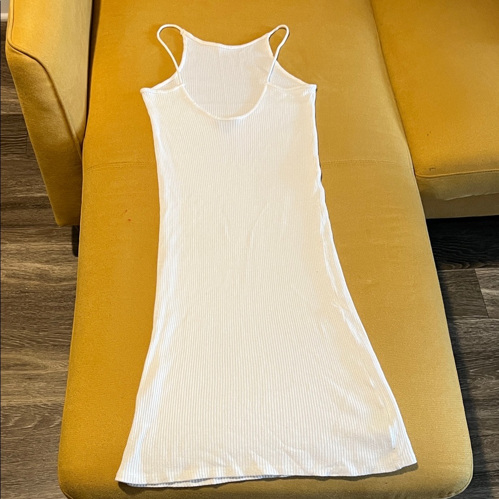 Topshop Ivory Ribbed Knit Top